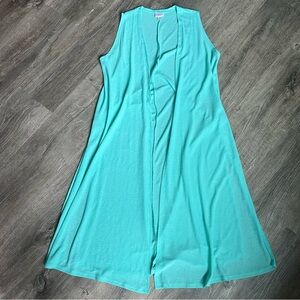 LuLaRoe Mint Textured Sleeveless Cardigan